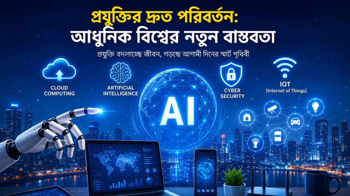 প্রযুক্তিনির্ভর ভবিষ্যৎ: আগামী পৃথিবীকে যেভাবে বদলে দিচ্ছে ডিজিটাল বিপ্লব