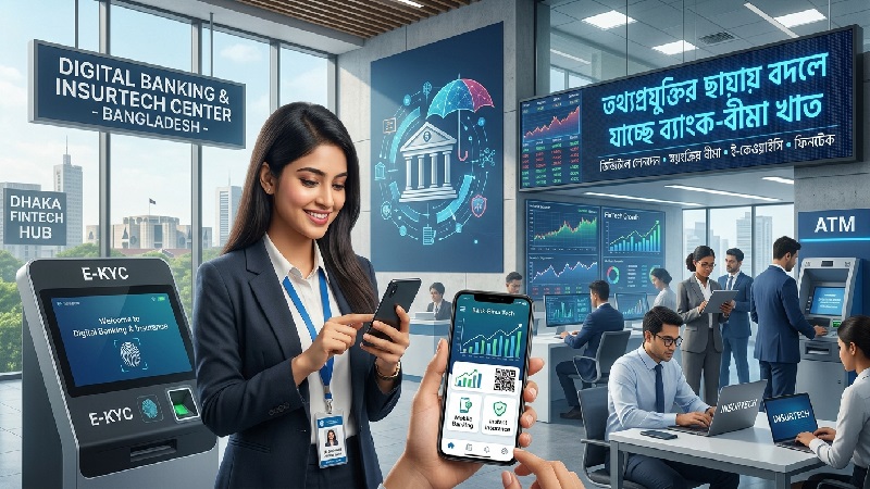 তথ্যপ্রযুক্তির ছায়ায় বদলে যাচ্ছে ব্যাংক-বীমা খাত